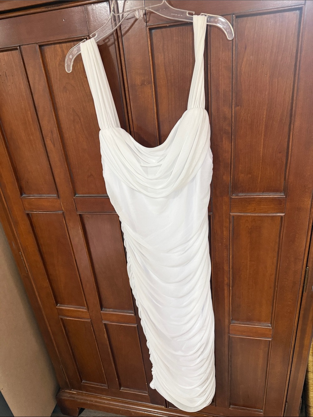 NWT Womens Summer Off The Shoulder Ruched Bodycon Dresses Fitted Club Midi - Picture 10 of 12